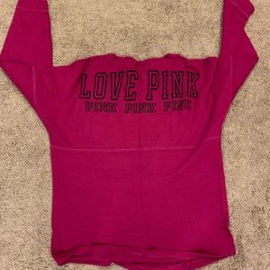 PINK Victoria Secret Love Spirit Jersey Sweatshirt